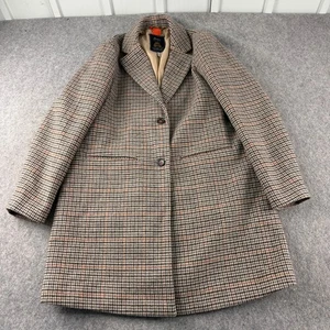 Joules Mantel Damen Größe UK 14 Braun Kariert Tweed Wollmischung Town & Country Races - Bild 1 von 11