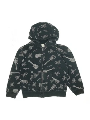 Sudadera con capucha negra con cremallera Gymboree Girls 5 Foto 1 de 2