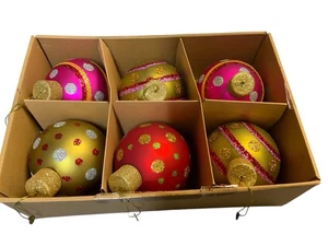 Mackenzie Child Patience Brewster Glitter Glass Ornaments, Set Of 6 - Picture 1 of 6