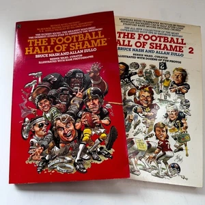 The Football Hall of Shame Book 1 and 2 Bruce Nash and Allan Zullo - Paperback - Foto 1 di 11