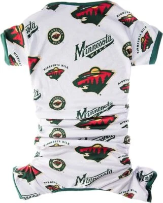 MINNESOTA WILD DOG CAT PAJAMAS COMFY PJs XS SMALL MEDIUM LARGE XL EXTRA LARGE - Image 1 of 3
