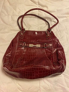 Rosetti Purse Handbag MAROON Alligator VEGAN BEAUTIFUL SHOULDER OR HANDLE - Picture 1 of 10