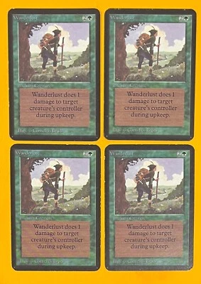 MTG WANDERLUST (x4) Alpha (OldManMTG 008-528) - Image 1 of 3