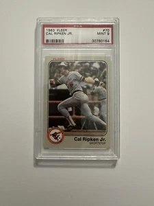 Cal Ripken Jr. #70 PSA calificado como nuevo 9 (Fleer 1983) - Imagen 1 de 7
