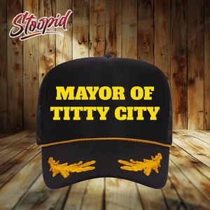 Mayor of Titty City Funny Trucker Hat Novelty - Picture 1 of 1
