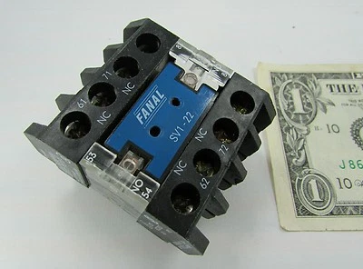 FANAL / WESTINGHOUSE New Westinghouse 4-Pole Motor Starter Auxiliary Contact Blocks SV1-22, 011124700