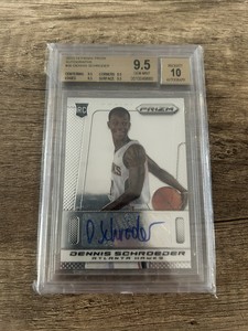 Dennis Schröder Autograph RC Panini PRIZM 2013-14 BGS 9.5/10 Rookie Trading Card