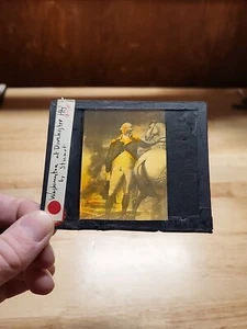 Vtg Magic Lantern Slide-"Washington At Dorchester Heights"- By Stuart-Cracked - Picture 1 of 4