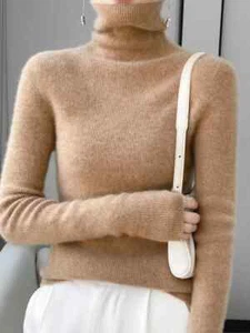 Damen Pullover Herbst Winter Slim Basic Unterteil Pulli beliebte Kleidung Tops - Bild 1 von 31