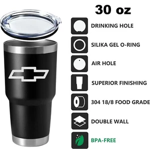 Chevrolet Logo 30 oz Thermo Trinkbecher | Für die Auto Buffs | mit Strohhalm - Bild 1 von 7