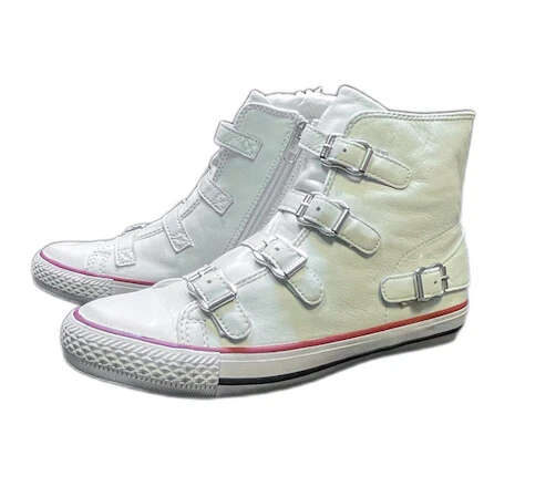 Zapatilla deportiva de cuero blanco virgen ceniza (350142) para mujer talla EU 35-37 Foto 1 de 1