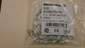 Weidmüller 9026070000 neu weiß Aderendhülse (Stck 100) 18 AWG - Bild 1 von 2