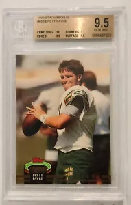 1992 Topps Stadium Club 683 Brett Favre BGS Gem Mint 9.5 1st Packers Card - Picture 1 of 2