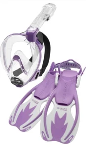 Cressi Child ROCKS PRO DRY SET Mask Snorkel Fin Combo - Picture 1 of 5