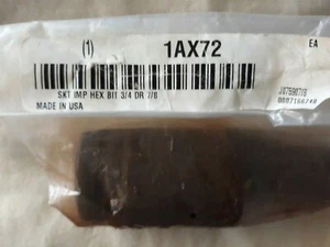 Impact Bit, SAE, 7/8 in Hex Tip, 3/4 in Drive Size - Picture 1 of 2