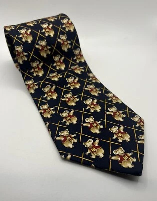 CORBATA DE SEDA KOALA AZUL HECHA EN EE. UU. BROOKS BROTHERS Foto 1 de 4