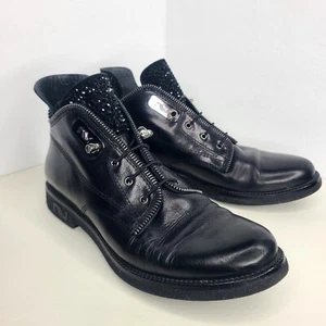 Botines Nursace para mujer de cuero negro sin cordones con estrás talla EU 37 - Imagen 1 de 8