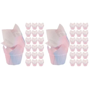 100 Stück Tulpen-Backförmchen, Cupcake-Muffinförmchen, Papierförmchen, - Bild 1 von 12