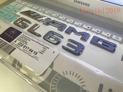 2018 "GL63 + AMG" insignia calcomanía emblema maletero trasero alta calidad para Mercedes Benz Foto 1 de 4