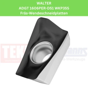 10 x WALTER ADGT 1606PER-D51 WKP35S Milling Reversible Plates for Steel & Casting - Picture 1 of 1