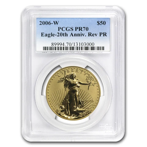 2006-W 1 oz Reverse Proof Gold American Eagle PR-70 PCGS Cover