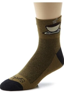 SockGuy Java Sock Brown Small/Medium. Double Stitched Heel. 1 Pair. Brand New. - Picture 1 of 1