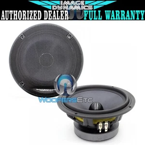 IMAGE DYNAMICS CX64-V2 6.5" 4-OHM MID-BASS DRIVERS SPEAKERS & GRILLS PAIR NEW - Picture 1 of 4