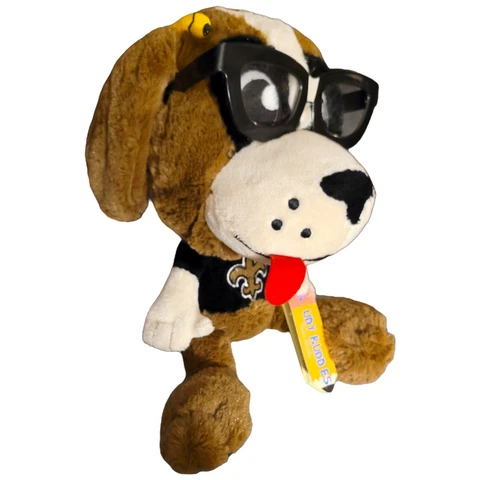 NFL New Orleans Saints Study Buddies Team Nerds Football Puppy Dog Plush Cover
