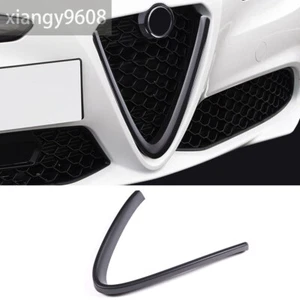Matte Black Front Bumper Grille V Shaped Cover Fit For Alfa Romeo Giulia 2017-20 - Picture 1 of 7