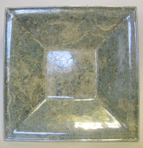 Victor Steerdahl Keramik quadratischer Teller grün marmoriert Textur Vintage 10 bis 11 Zoll - Bild 1 von 11