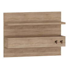 Furniture Hazel Oak Wall Coat Rack with Shelf