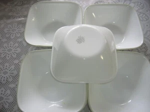 LOT OF 5 NEW 'CORELLE "WHITE PORCELAIN PLATES Made in USA - Picture 1 of 5
