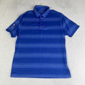 Under Armour Playoff Polo Mens Large Blue Performance Golf Shirt Stretch Preppy - Picture 1 of 9
