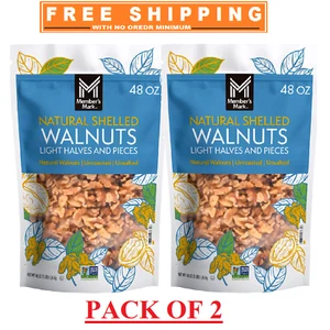 2 PACK - Member's Mark Natural Shelled Walnuts 3 lbs (Total 6 lbs) FREE SHIP!! - Picture 1 of 8