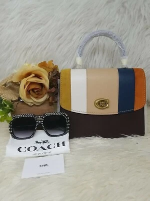💞NWT Multi Color Coach Parker 顶部手柄 MSRP $395💞 — 第 1/4 张图片