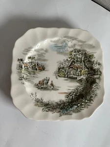 3 Vintage Johnson Brothers 7 3/4" Plates " Happy England" Pattern Salad Plate - Picture 1 of 19