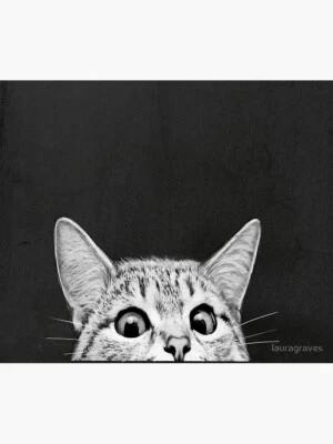 Cat Tapestry (black & white) - Image 1 of 2