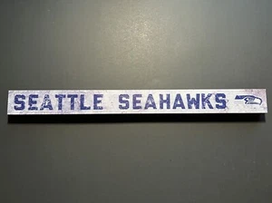 SEATTLE SEAHAWKS NFL Skinny Plaque Sign Football Man Cave Table Shelf Home NEW - Picture 1 of 3