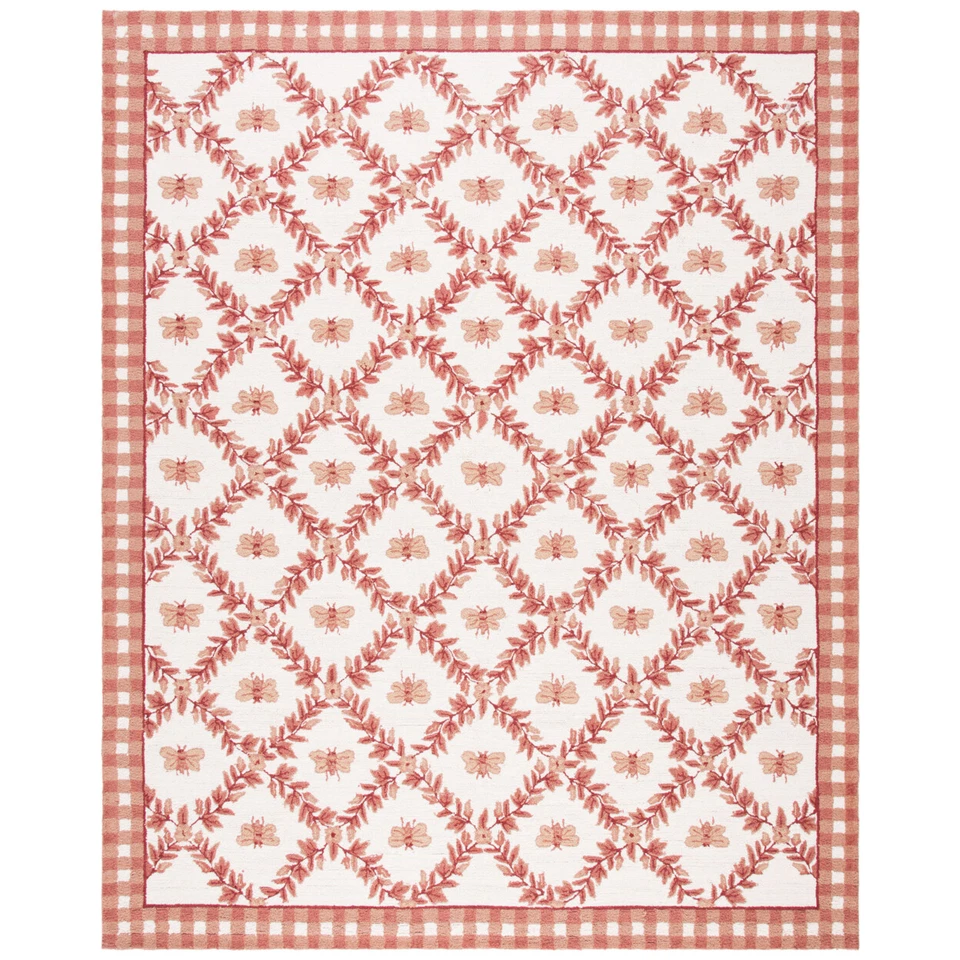 SAFAVIEH Chelsea HK55C Hand-hooked Ivory / Rose Rug - Image 1 of 4