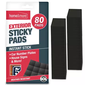 80-320 Exterior Sticky Pads | Strong Double Sided Self Adhesive Outdoor Mounting - Picture 1 of 13