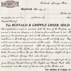 1897 Buffalo Cripple Creek Gold Mining Co Preferred Stock Certificate Colorado 9