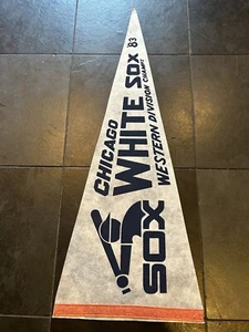 RARE Chicago White Sox 1983 Full Size Western Division Champs Baseball Pennant - Picture 1 of 12