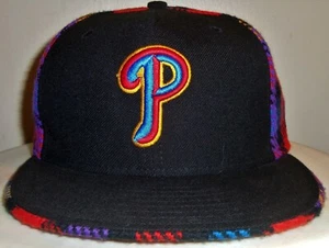 DE COLECCIÓN FILADELPHIA PHILLIES MLB NUEVA ERA 59/50 LOGOTIPO LISO A CUADROS AJUSTADO 7 1/4 - Imagen 1 de 4