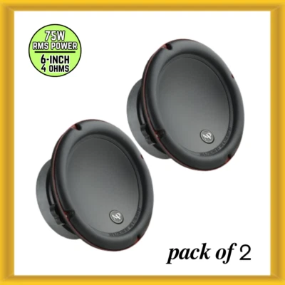 Audiopipe T-SCVR6 6" 75W RMS Doble 4 Ohm Bobinas de Voz Subwoofer de Audio para Automóvil (PAQUETE DE 2) Foto 1 de 4