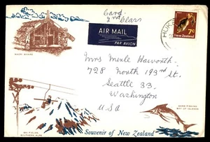MayfairStamps New Zealand to Seattle WA Air Mal Cover aas_69045 - Picture 1 of 2