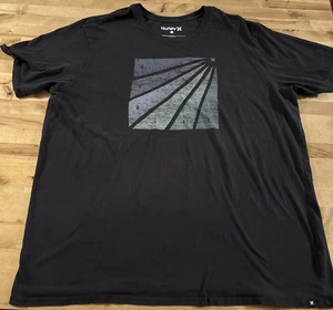 Hurley Herren Graphic Tee Schwarz Kurzarm T-Shirt XXL 100% Baumwolle A755 - Bild 1 von 9