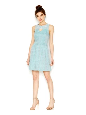 Vestido KENSIE para mujer azul claro a lunares sin mangas por encima de la rodilla talla: M Foto 1 de 4