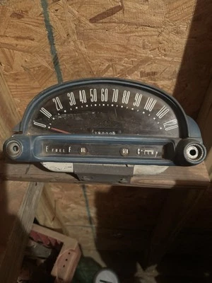 1955 55 FORD VICTORIA DASH CLUSTER W/SPEEDOMETER  FDH-17255-F VGC - Image 1 of 4