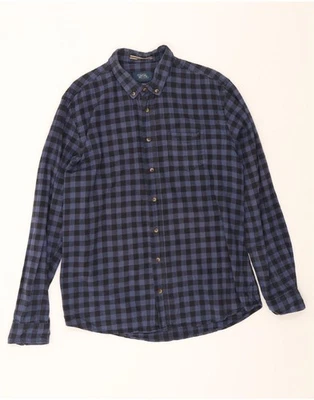 CAMEL ACTIVE Mens Modern Fit Flannel Shirt Large Blue Gingham DM23 - Image 1 of 3