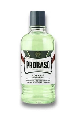 PRORASO |Loção pós-barba refresca de mentol e eucalipto 400ml | Barbearia - Imagem 1 de 3